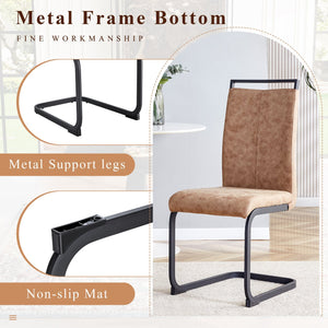 English Elm Table and Chair Set Seats 10 with Marble Mdf Top Brown Fabric Dining Chairs W1151S04444