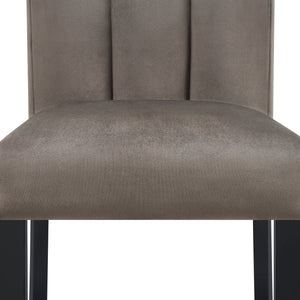 English Elm Beautiful Counter Height Chair Set of 2 — Channel-Tufted Microfiber Upholstery, Plush Back Support, Durable Frame Black,Brown,Mocha 42 L x 22 W x 17.5 H B011P375264