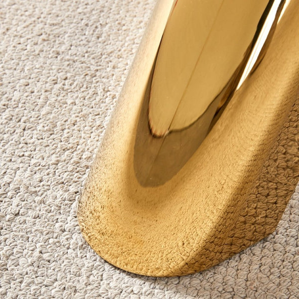 English Elm The 42-Inch Round Gold-Plated Granite Table - Luxurious Sintered Stone For Dining & Meetings, Seats 4-6 W2920S00004-GIGA