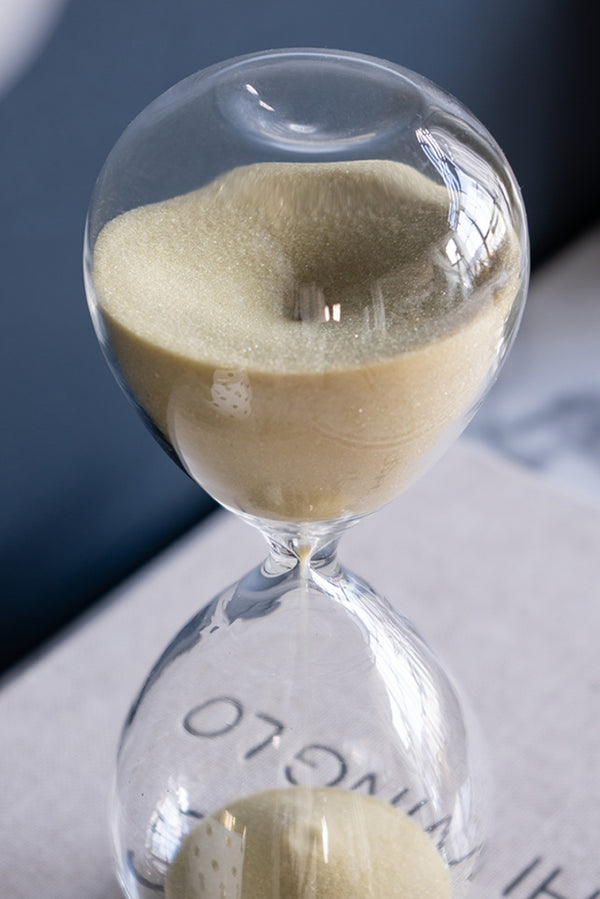 English Elm Set Of 2 Ferdinand 30-Minute Hourglasses - Elegant Bisque Sand Timers For Home & Office Decor W2078P278114-GIGA