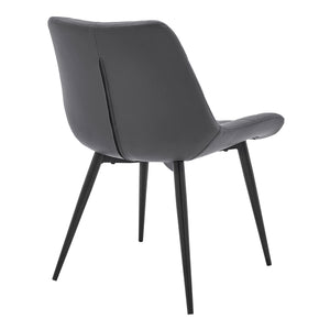 English Elm Loralie Diamond Stitch Faux Leather Dining Chairs with Ergonomic Support Set of 2 B2736P464861