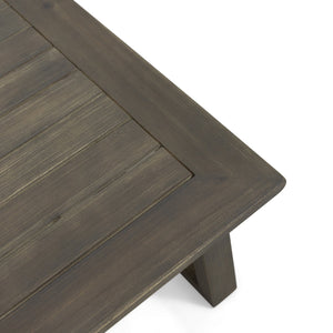 English Elm Christopher Knight Home® - BELGIAN Acacia Wood Loveseat and Coffee Table Set with Slatted Design and Water‑Resistant Cushions Grey 54 L x 31 W x 20.75 H 66742.00GLGRY