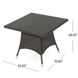 Christopher Knight Home® - Noble House - Corsica Multi Brown Pe Square Dining Table