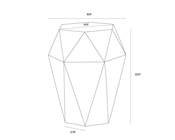 Sunpan Constance Geometric Concrete End Table – Urban Industrial Design for Indoor & Covered Outdoor Spaces