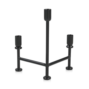 English Elm Cicero Iron Tripod Pillar Candle Holder Art Nouveau Matte Black Sculptural Stand B2769P498419