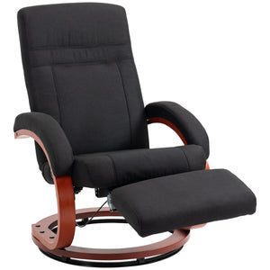English Elm Homcom Manual Recliner Chair - 360° Swivel, Adjustable Footrest, Padded Arms For Ultimate Comfort W2225P217434