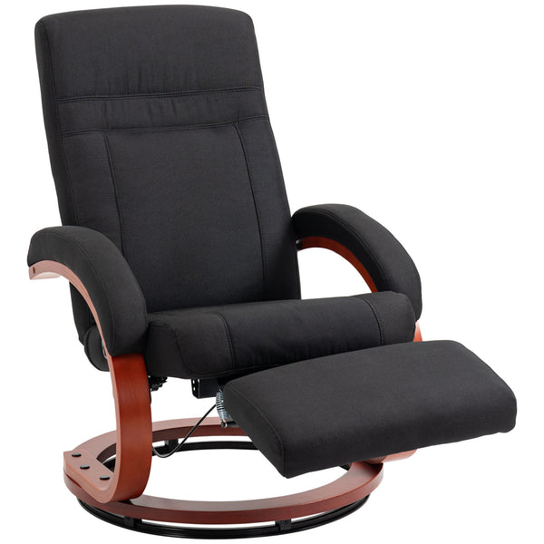 English Elm Homcom Manual Recliner Chair - 360° Swivel, Adjustable Footrest, Padded Arms For Ultimate Comfort W2225P217434