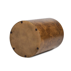 English Elm Jennifer Taylor Home - Nebula 22" Accent Pillar Side Table In Medium Brown Walnut Burl - Modern, Versatile & Stylish Decor B2719P292912