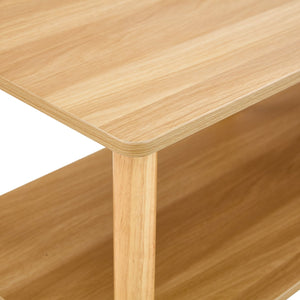 English Elm Modern 2-Tier Tv Stand With Open Storage Shelf, Elegant Design, Durable Rubberwood Legs, Easy Assemble W2984P228504