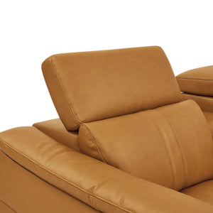 English Elm Leather Match Modular Sectional Power Reclining Sofa with Console and Cup Holders Ginger B2748S00025