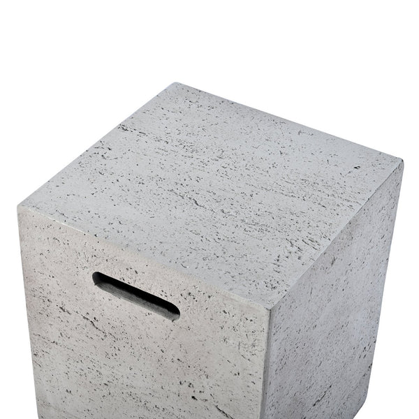 English Elm U_style Rectangular Outdoor Propane Fire Pit Mgo Set with Tank Cover Table Beige+Grey,Light Gray WY000498AAD