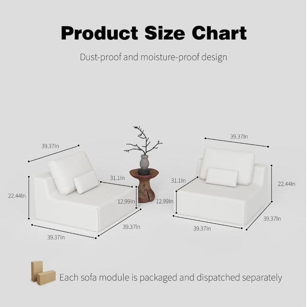 English Elm Oversized Modular Sectional Sofa - Luxury Boucle Convertible Couch For Ultimate Comfort & Flexibility W3361S00015-GIGA