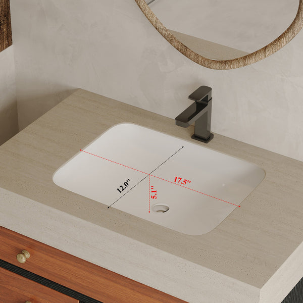 English Elm 29.9" Floating Bathroom Vanity Sintered Stone Top Soft Close Drawers Bronze Gold Hardware W3136S00043