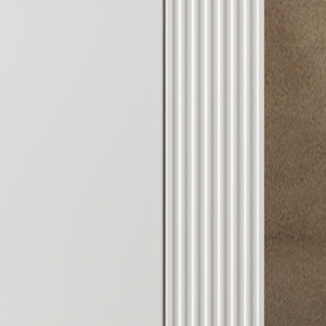English Elm Christopher Knight Home® - 36" Modern Wall-Mounted Bathroom Vanity with Ceramic Sink, Soft-Close Doors, Fluted Accent & Open Shelves White N817P245322W