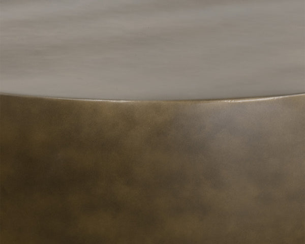 Sunpan Tarsus Coffee Table - Industrial Chic Design with Sculpted Concrete Finish for Indoor and Outdoor Spaces Antique Bronze