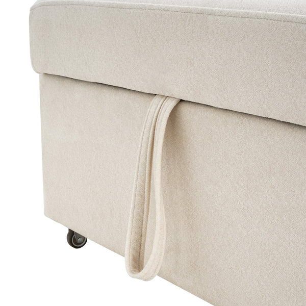 English Elm Christopher Knight Home® - (Old 3-in-1 Convertible Sleeper Sofa Bed with Pillow & Pocket, Compact Loveseat with Pull-Out Bed and Wheels Beige N765P34284849W