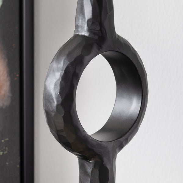 Crestview Collection Contemporary Table Lamp - Sculptural Black Design With Gold Base & White Linen Shade For Modern Homes   Cvazvp098