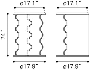Bastia Side Table Black 109834 Zuo Modern