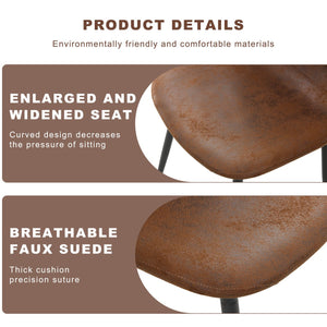 English Elm Table and Chair Set Adjustable Height Mdf Wood Grain Top with 4 Upholstered Seats Brown+Black W1151S04091