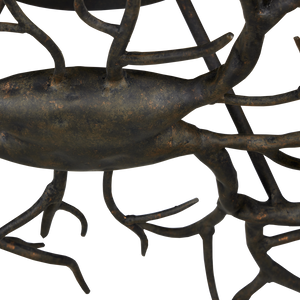 Rainforest Bronze Semi-Flush Mount Light Fixture - Nature-Inspired Design for Modern Spaces