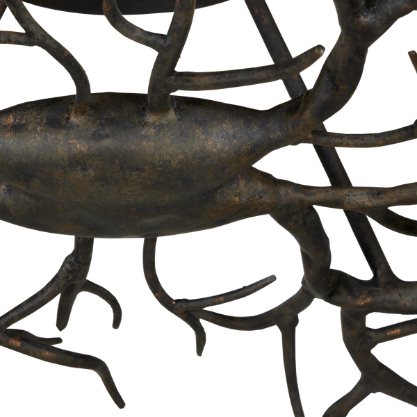 Rainforest Bronze Semi-Flush Mount Light Fixture - Nature-Inspired Design for Modern Spaces