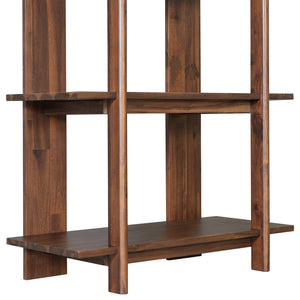 English Elm Christopher Knight Home® - 4-Tier Acacia Wood Bookcase with Anti-Tip Kit, Heavy-Duty Open Shelves Holds 120 lbs Each, Sleek Storage Solution Walnut N758P294084W