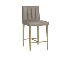 Sunpan WILBUR Counter Stool - Ivanhoe Mineral Faux Leather with Steel Legs, Modern Comfort & Style 112521