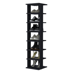 English Elm Fm Furniture Ivonny Seven Tier Freestanding Shoe Organizer Slim Wenge Tower for Entryway B128P361094