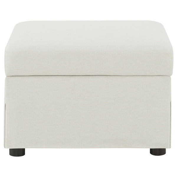 English Elm Merced Beige Upholstered Ottoman with Hydraulic Lift Top and Hidden Storage — Stylish Space Saver B062P375570