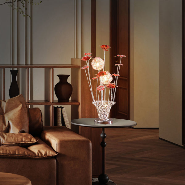 English Elm Aluminum Rose Bud Table Lamp – Elegant Led Accent For Living Room & Nightstand, Warm Illumination B072P220154