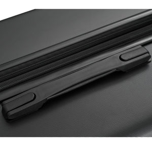 English Elm Luggage 5 Piece Hardside Abs Set with Front Access Carry on and Tsa Spinner Wheels Black N732P391544B