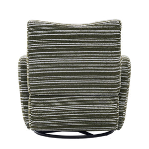 English Elm Modern Boucle 360° Swivel Leisure Chair with High‑Resilience Sponge, Supportive Curve, 550lb Capacity Olive Green W395P355490