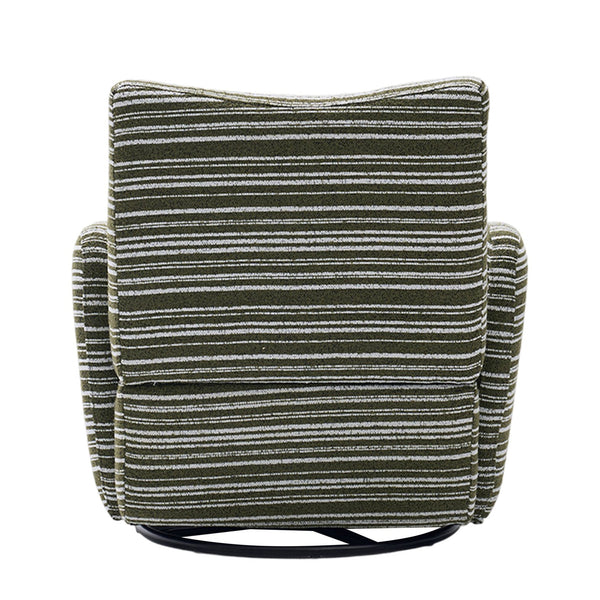 English Elm Modern Boucle 360° Swivel Leisure Chair with High‑Resilience Sponge, Supportive Curve, 550lb Capacity Olive Green W395P355490