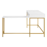 OSP Home Furnishings Modern Life Desk in White White