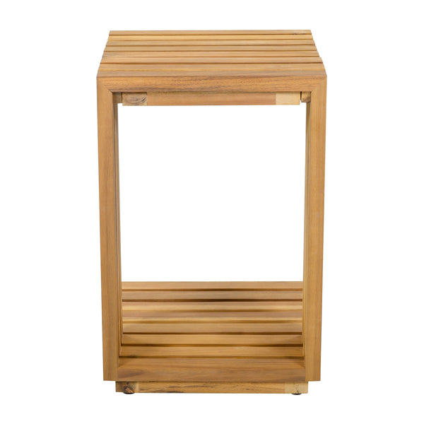 English Elm Oversized Acacia Wood Outdoor Chat Set Three Piece Resort Style Patio Lounge Brown,Natural+Grey N768P392778B_N768P392779B