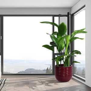 English Elm 3 Elegant Ceramic Flowerpots Set - Handcrafted Modern Planters For Patio, Garden & Windowsills W3273P321467