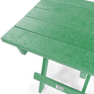 English Elm Riverstone Recycled Hdpe Folding Outdoor Bistro Table Weatherproof Patio Balcony Green B2745P409704