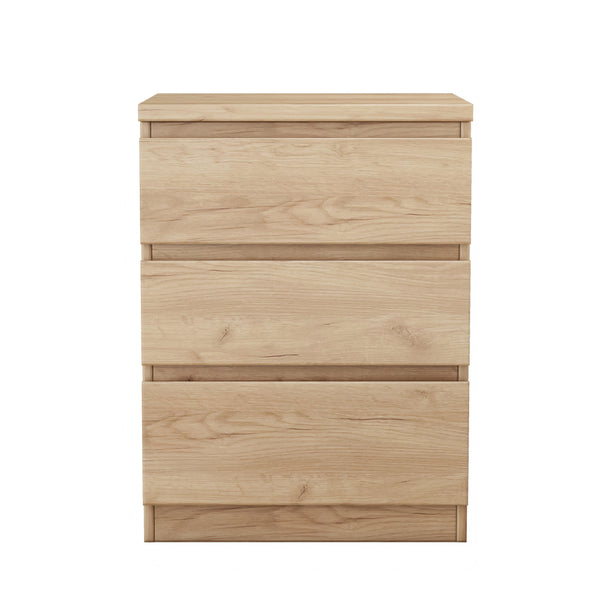 English Elm 19.7-inch Matte Finish Nightstand with Touch Release Drawers for Minimalist Bedrooms W3151P407889