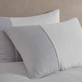 Beautyrest Miro Casual 3 Piece Gauze Oversized Duvet Cover Set BR12-3850 Gray