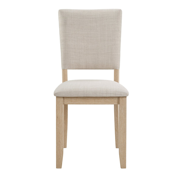 English Elm Dining Chairs Set of 4 Bentwood Rubberwood Scandinavian Style with Linen Padded Seat W1998P324480