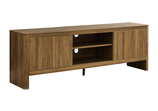 English Elm Tv Stand 72 Inch Media Console Laminate Finish Solid Wood Legs Cable Management Storage B2710P461904
