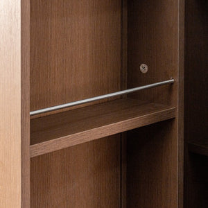 English Elm 62.99In Kitchen Pantry Cabinet - Stylish Walnut Storage Sideboard With Doors & Adjustable Shelves W331S00188