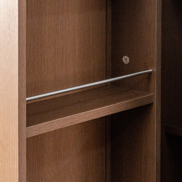 English Elm 62.99In Kitchen Pantry Cabinet - Stylish Walnut Storage Sideboard With Doors & Adjustable Shelves W331S00188