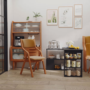 English Elm HOMCOM L Shaped Corner Desk with 360° Rotating Shelves, Space-Saving Workstation, Sturdy Black W2225P173999