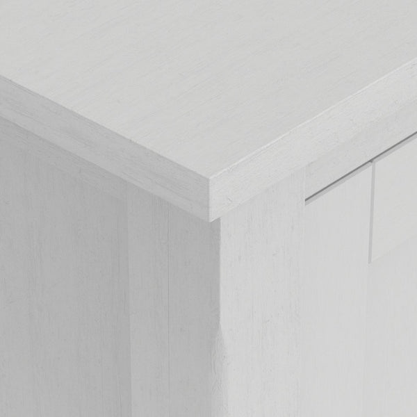 English Elm Warm Shaker 72" White Tv Media Stand - Handcrafted Solid Wood With Versatile Storage & Elegant Design B136P159717-GIGA