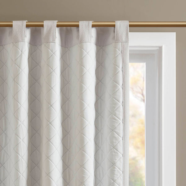 English Elm 2-pk 52x108 Inch Total Blackout Curtain Panels Noise Reducing Bedroom Theater White B035P496617