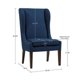 Madison Park Garbo Modern/Contemporary Captains Dining Chair FPF20-0280 Dark Blue