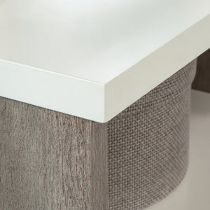 English Elm Open Open Storage Cabinet Brown Finish for Crafts & Office — Compact, Durable, Scratch-Resistant Organizer B356P367953