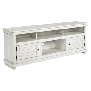 English Elm Castleton Farmhouse Media Console with Shuttered Doors and Distressed Pine Finish B062P451646