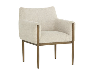 Sunpan Olea Lounge Chair - Mid-century Modern Design In Santa Cruz Oatmeal With Chic Bronze Legs Taupe Fabric 112032